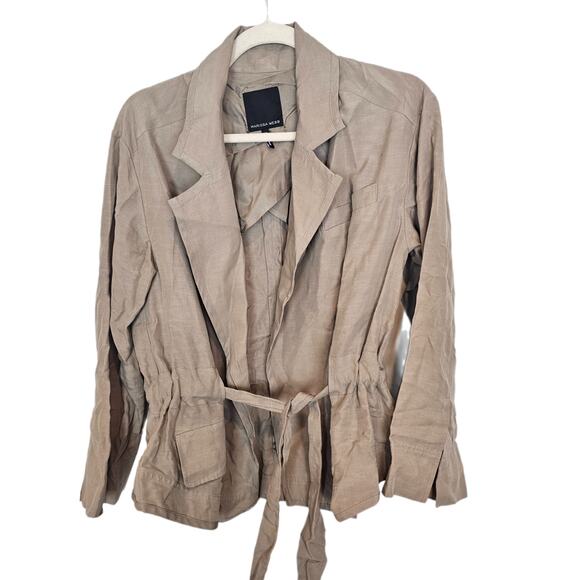 Marissa Webb Womens Linen Jacket Lagenlook Safari Coastal Quiet Luxury Size XS - Picture 1 of 9